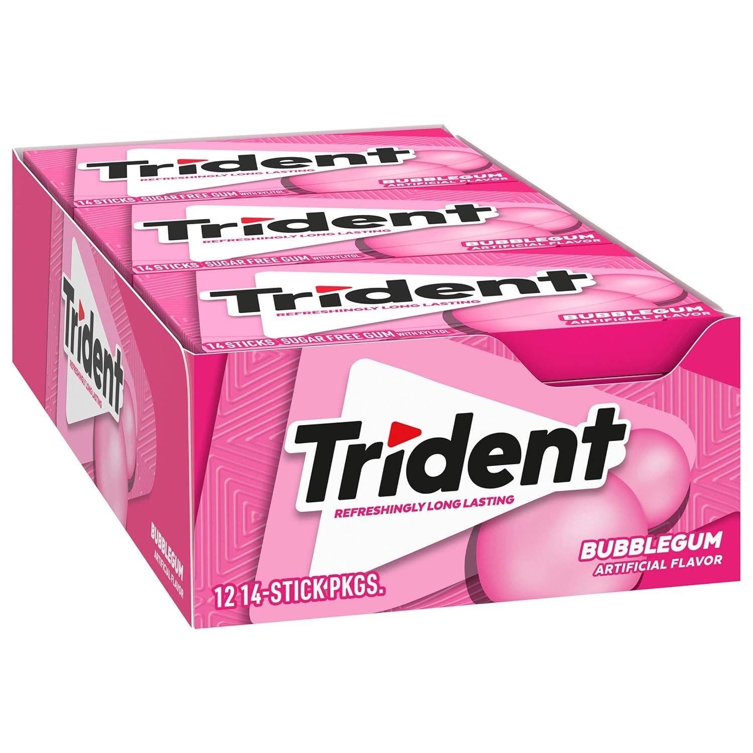 Snacky Candy - Vente Chewing-gums - Trident Chewing-gum 14 pcs 12 paquets2