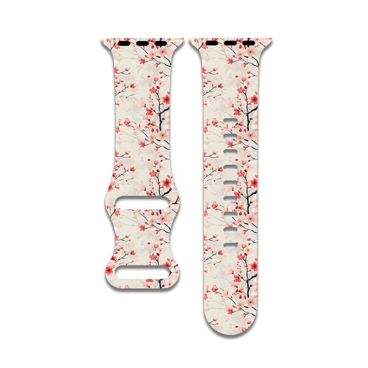 Cherry Blossom Band voor Apple Watch 1-9, SE, Ultra voor wholesale door The Printed Llama