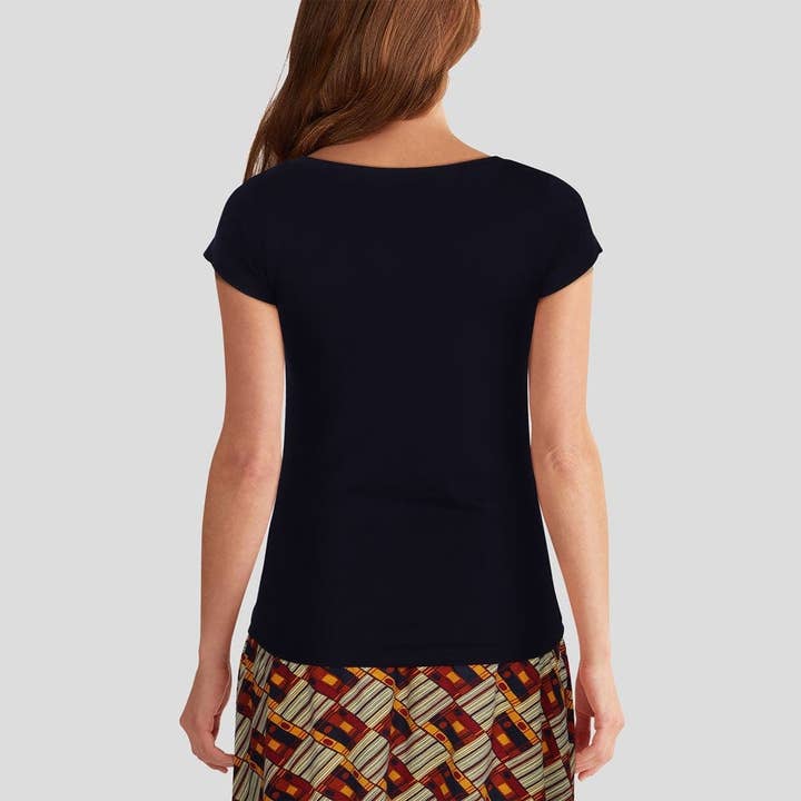 Dark Navy Blue Vera Top for wholesale by Svaha USA