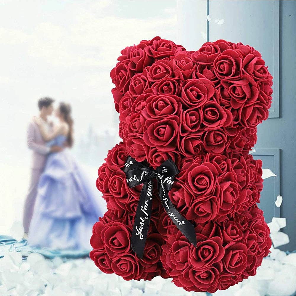 Fashion Quality Boutik – wholesale Artificial flowers – Rose Bear - Rose Flower Bear Hand Made Rose Teddy Bear2