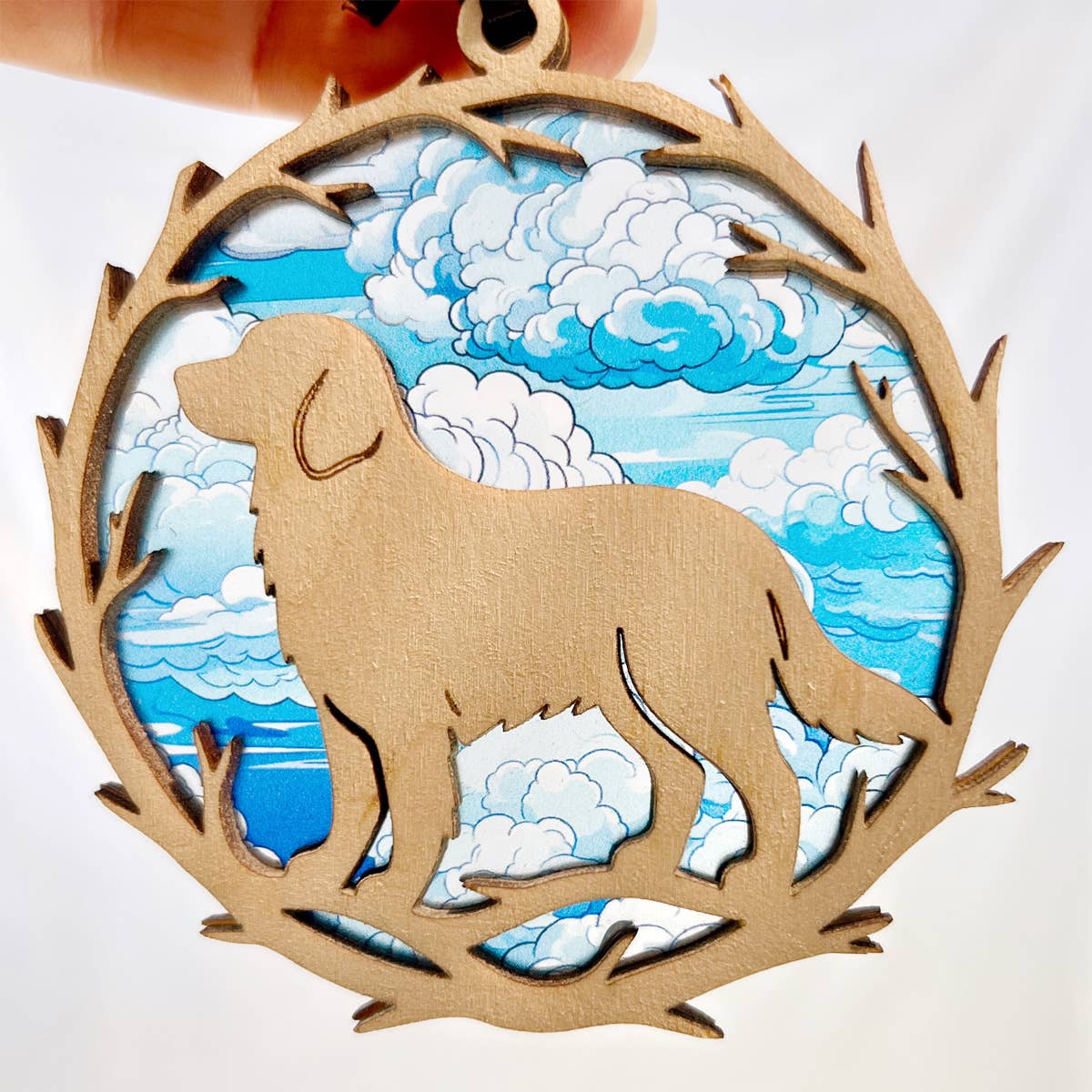 Squirrel Tacos Papercuts - Wholesale Ornament - Golden Retriever Ornament – Dog Lover Holiday Decor1