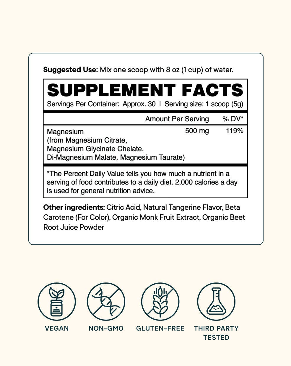 Ora Organic - Wholesale Oral Supplement/Vitamin - Magnificent: Magnesium Powder - The 4-in-1 Magnesium Powder Supplement3