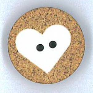 HEART CORK PRINT BUTTON for wholesale by NEMARK