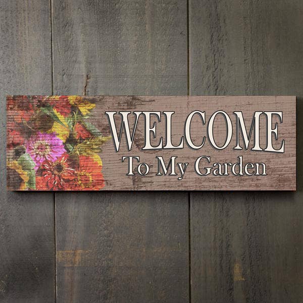 S370- Flowers Sign With White Text for wholesale by Paint The Town