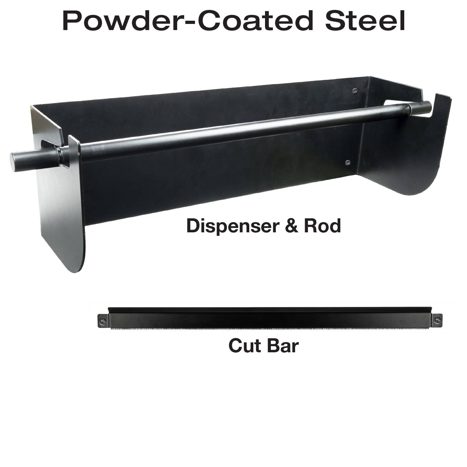 Noir Distributeur mural de papier kraft avec coupe-papier et rouleau inclus en vente sur Faire1