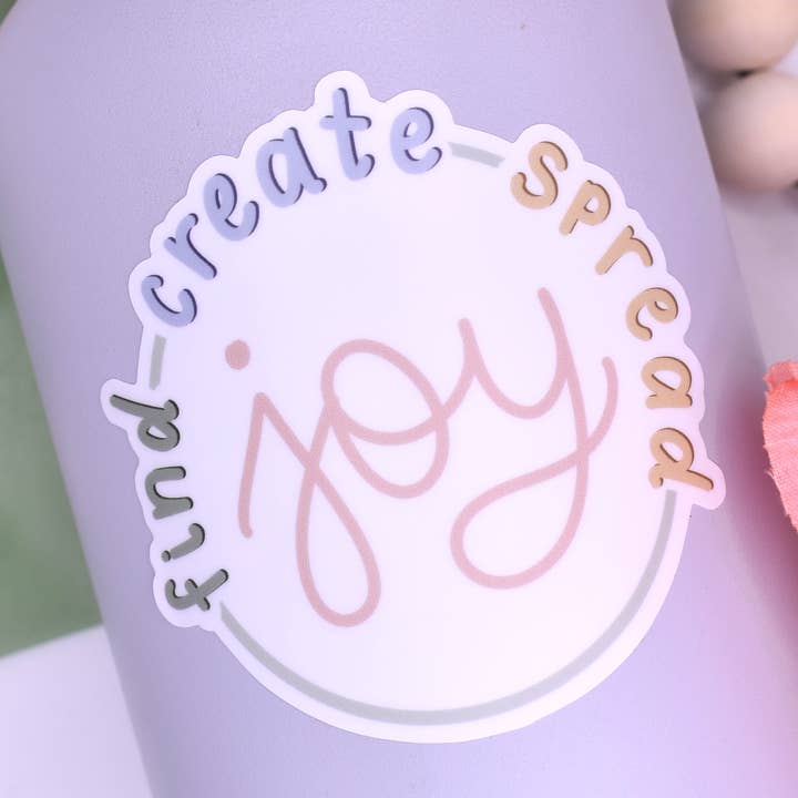Adesivo Trova Crea Spread Joy, 3x2,83 pollici per la vendita all'ingrosso da parte di Sammy Jean Artist