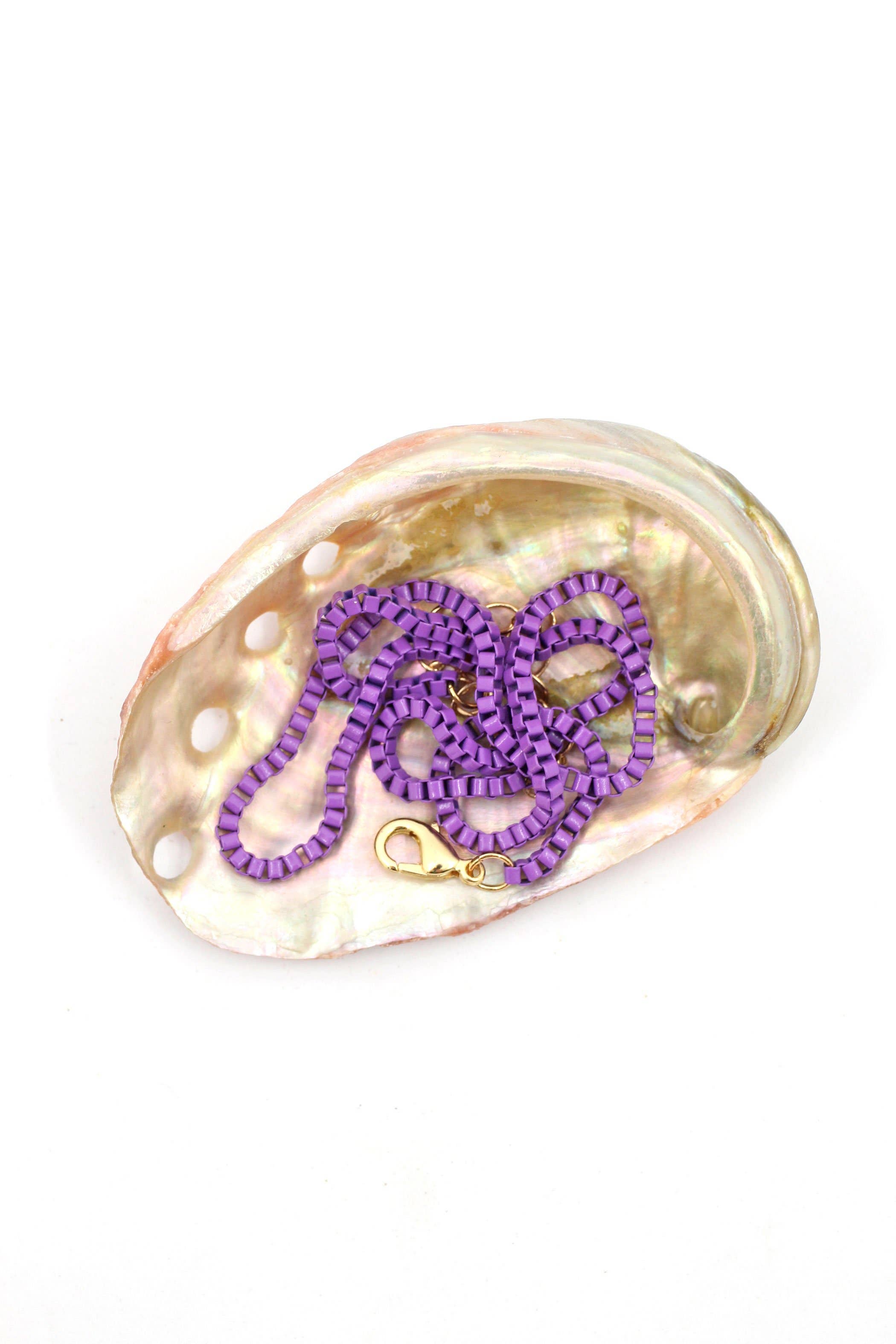 Woman Shops World - Wholesale Link & Chain Necklace - Enamel Box Chain Necklace, Adjustable Unisex Jewelry10