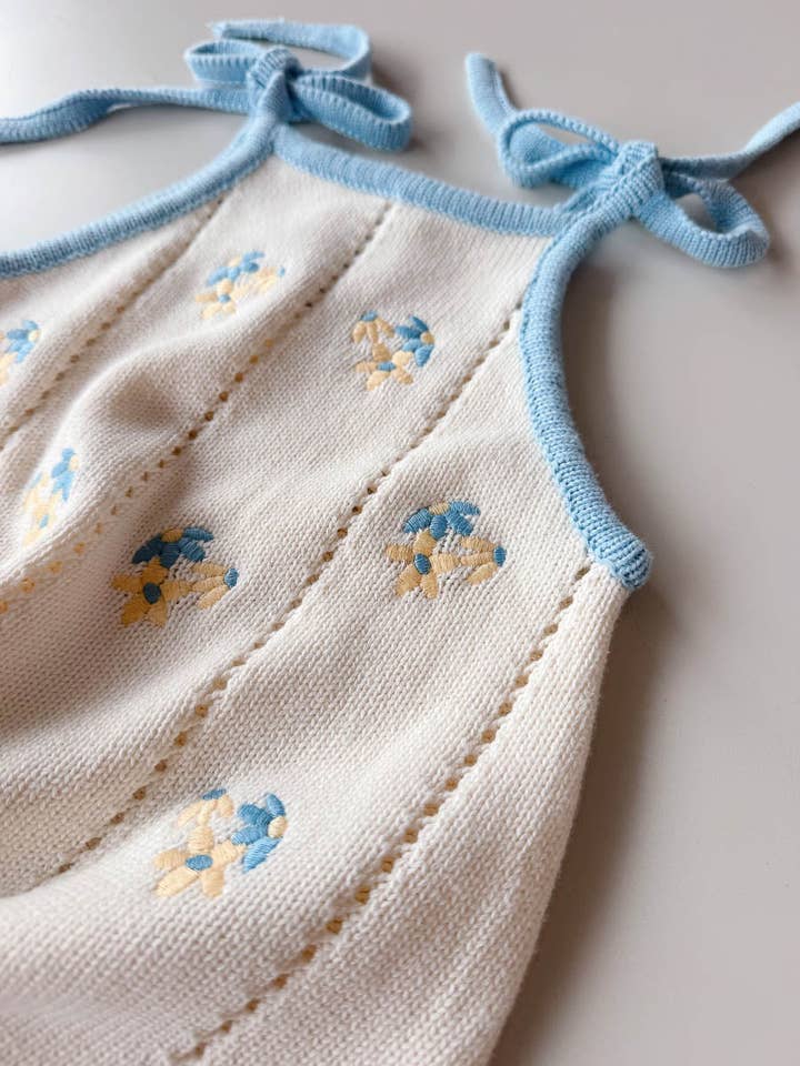 FRECKLES the label - Wholesale Dress - Kids - PRE-ORDER Bloom Pointelle Tie Dress | Pansy3