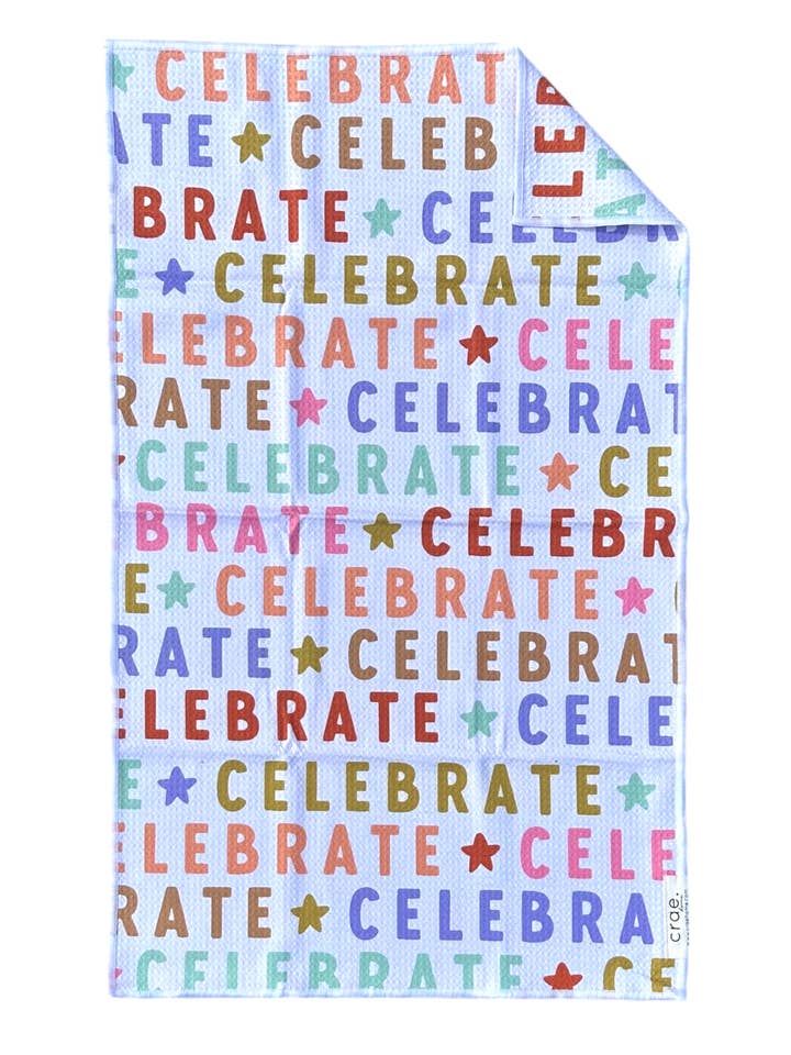 Célébrer : Serviette à main double face pour la vente par Crae.Home