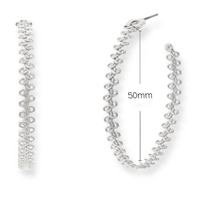 Large infinity knots hoop earrings for wholesale by Morana