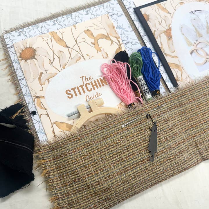A House of Books - Wholesale Craft Sewing Kit - Embroidered Bookmark Making Kit- DIY Craft Kit
