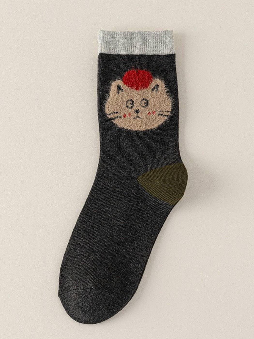 Funkyrel® Atzbranding Limited - Wholesale Socks - Women's - Rufia - Cute Winter Socks with Cartoon Animal Patterns8