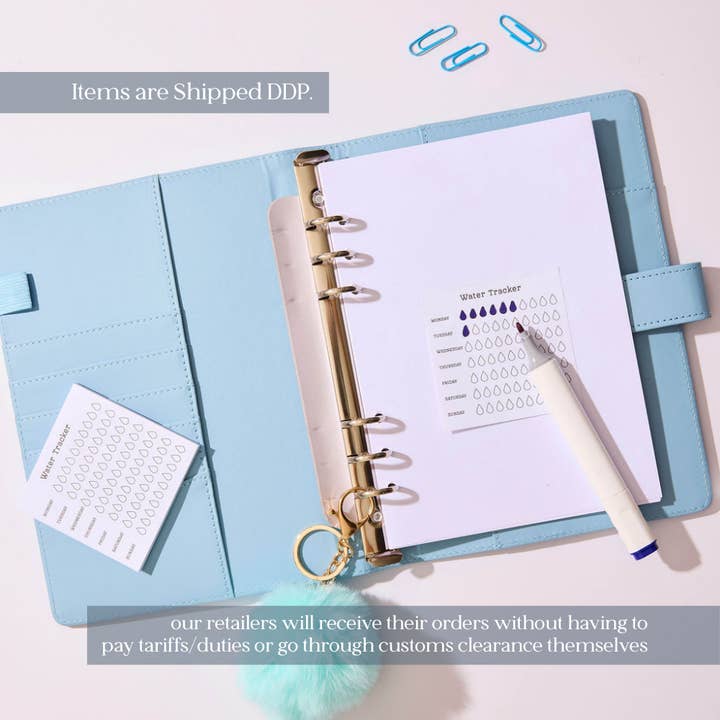 Eleventh and Taylor - Wholesale Binder - A5 Binder: 6 Hole with Elastic Pen Holder & Magnetic Closure28