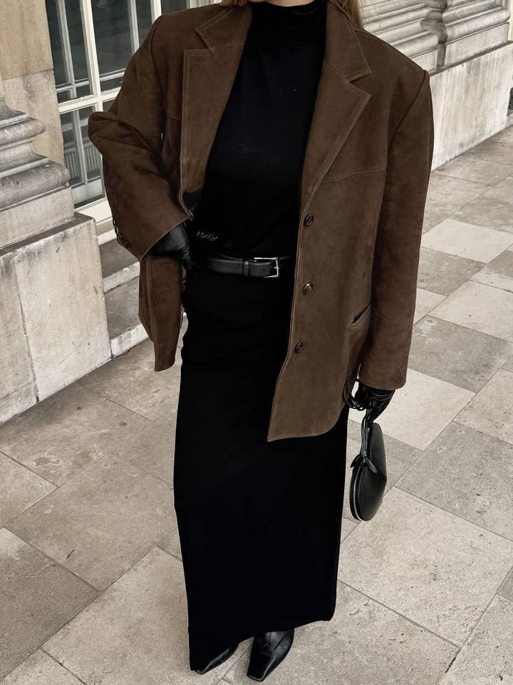 Marayn - Wholesale Jacket - Women's - Vintage Suede Blazer Chic WesternInspired Fall Style16