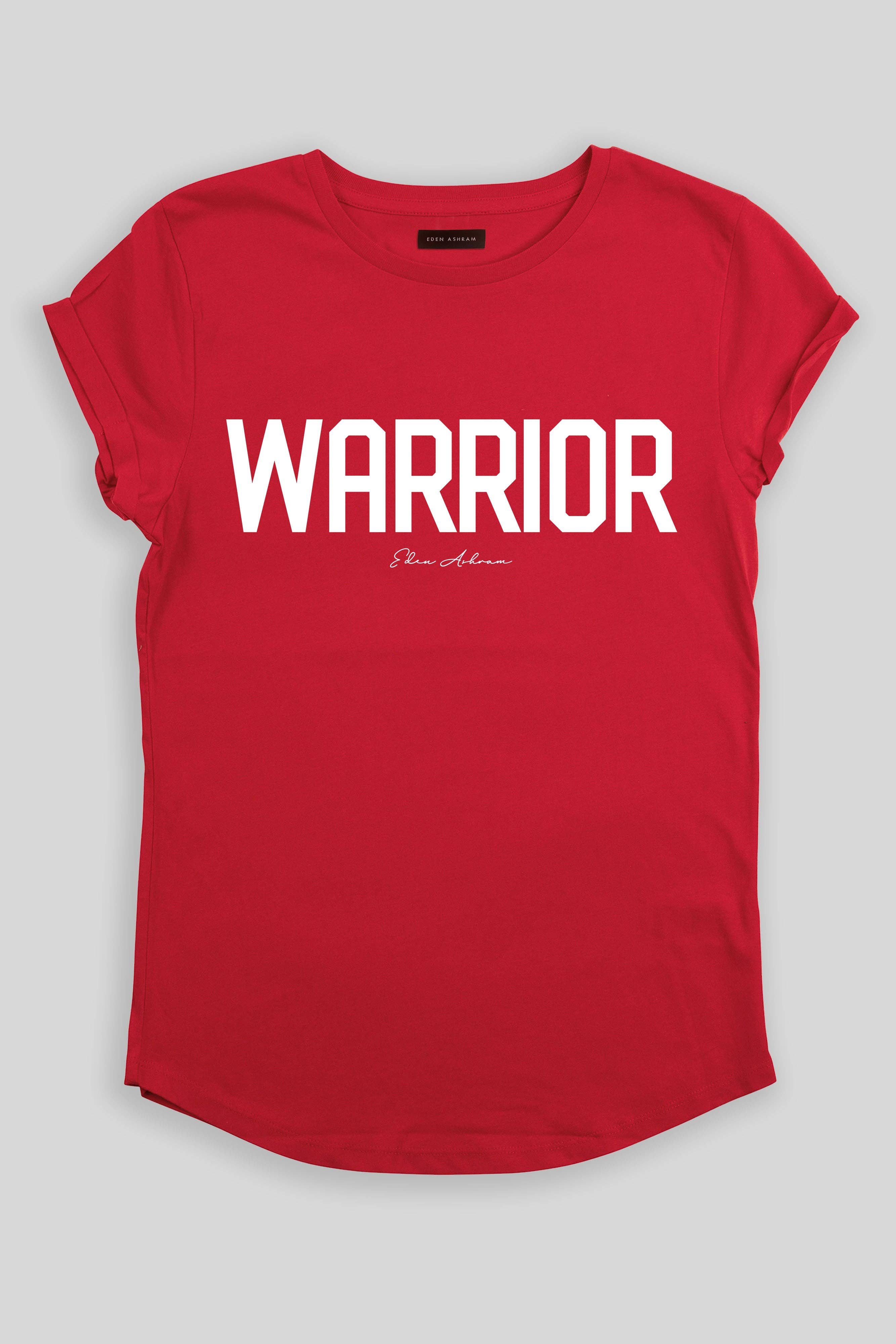 Eden Ashram - Wholesale Screen Printed T-Shirt - Women's - Warrior Premium Rolled Sleeve T-Shirt0