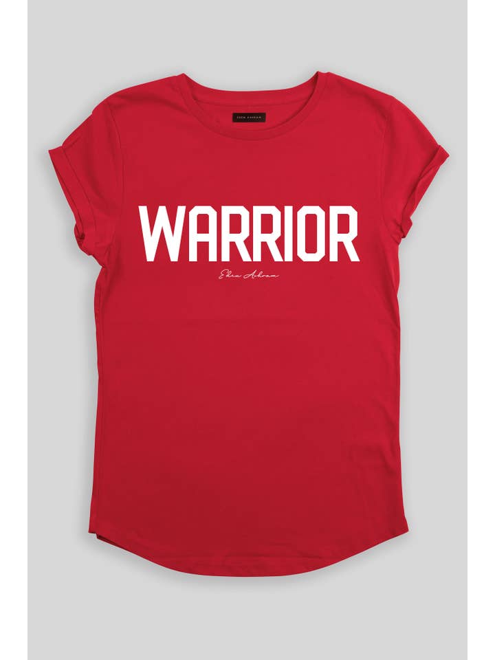 Eden Ashram - Wholesale Screen Printed T-Shirt - Women's - Warrior Premium Rolled Sleeve T-Shirt