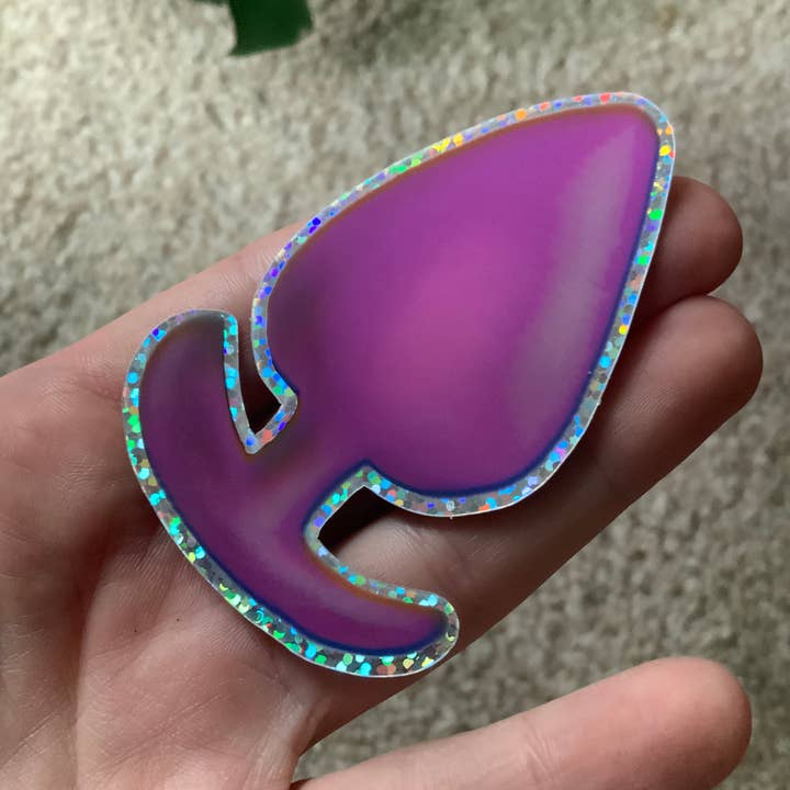 Reba Jam Art Shop – Großhandel Aufkleber – Buttplug mit Glitzer-Aufkleber, mehrere Farboptionen 1