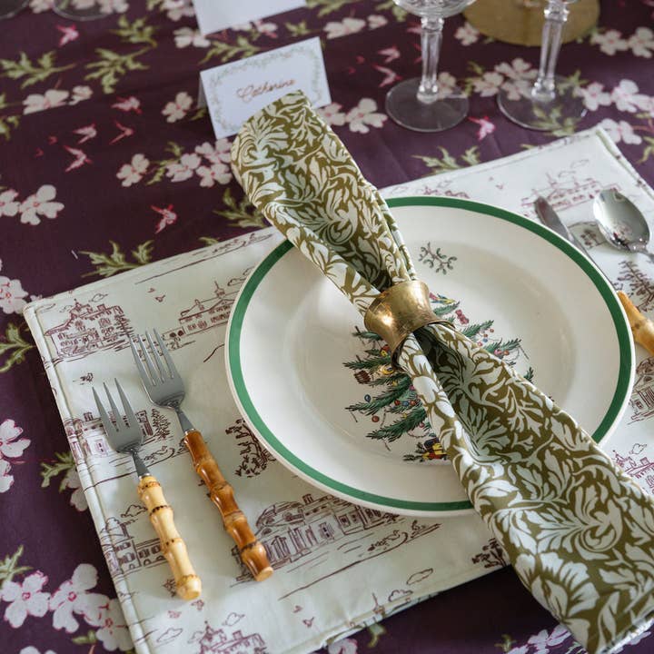 Studio E Bloom - Wholesale Dinner & Cloth Napkin - Botanical Heirloom Dinner Napkins0