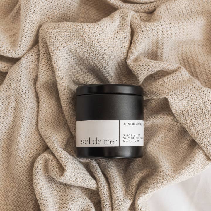 Luxury Sea Salt Candle, Sel de Mer Coastal Beach Decor Gift for wholesale by juneberryplace home fragrances - Candles, Diffusers & Sprays