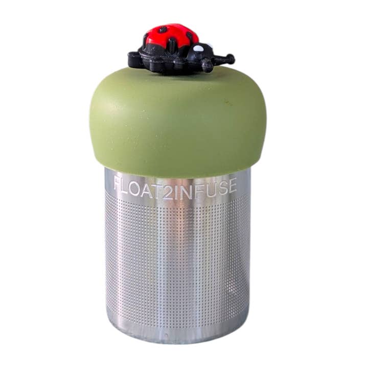 Lady Bug | Floating Tea Steeper | Green Base | Black/Red for wholesale by Float2infuse Tea Infuser