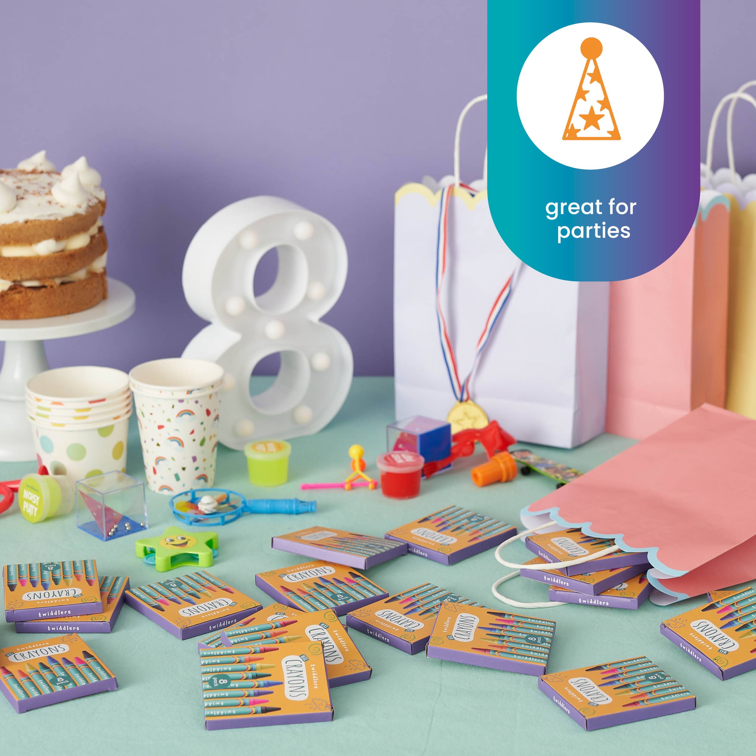 The Twiddlers - Wholesale Crayons - Kids & Baby - 50 Boxes of Wax Crayons for Kids, 8 Crayons Per Box, 400 Tot3