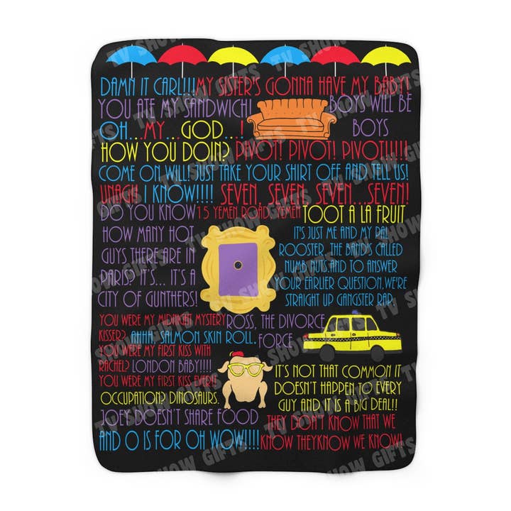 Decke mit Zitaten für Freunde für den Großhandel von TV Show Gifts