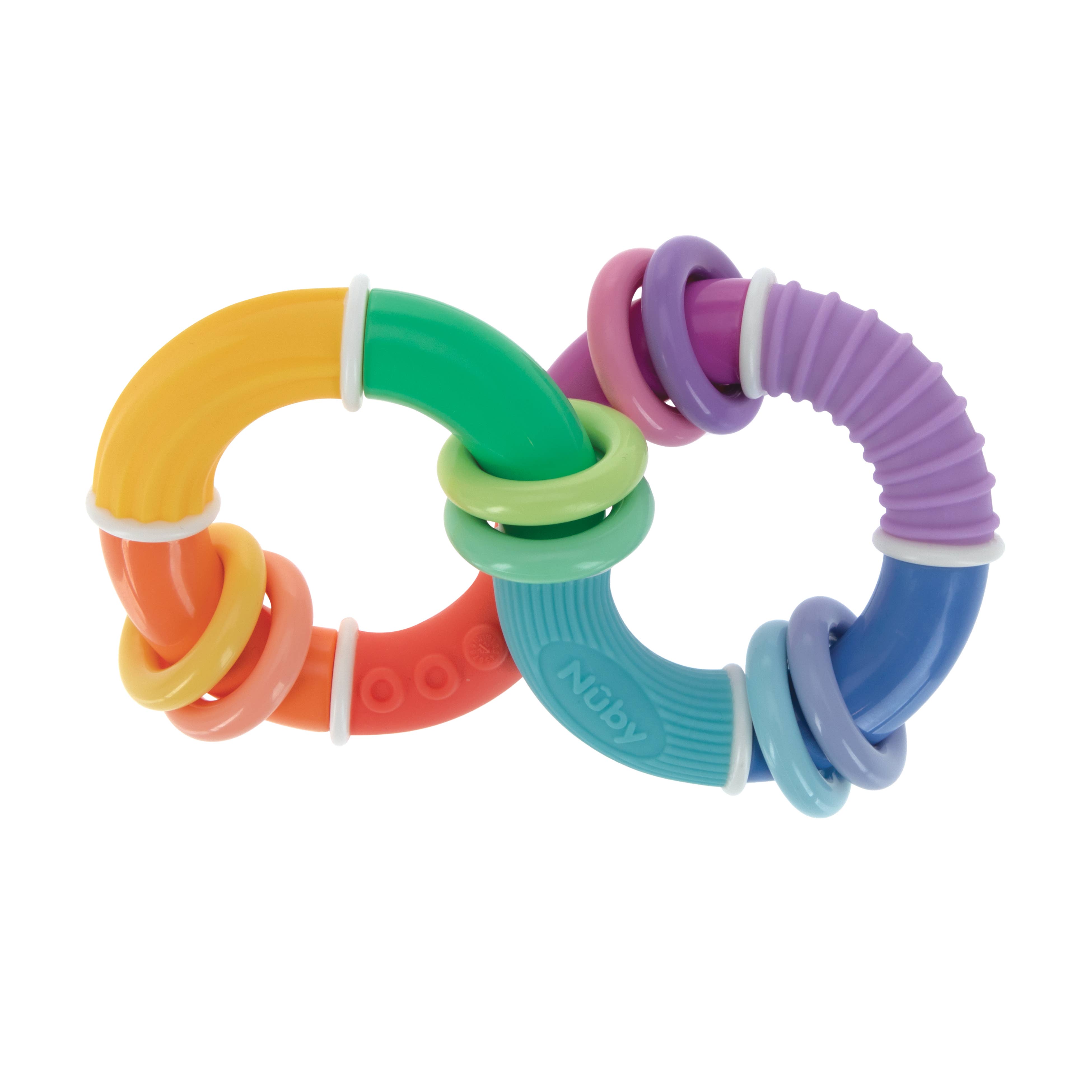 Nuby - Wholesale Teether (Not Clip-On) - Baby - Twista Rattle with Rings Teether2