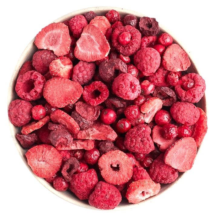Birule naturals - Vente Fruits secs/déshydratés - Mélange de fruits rouges lyophilisés1