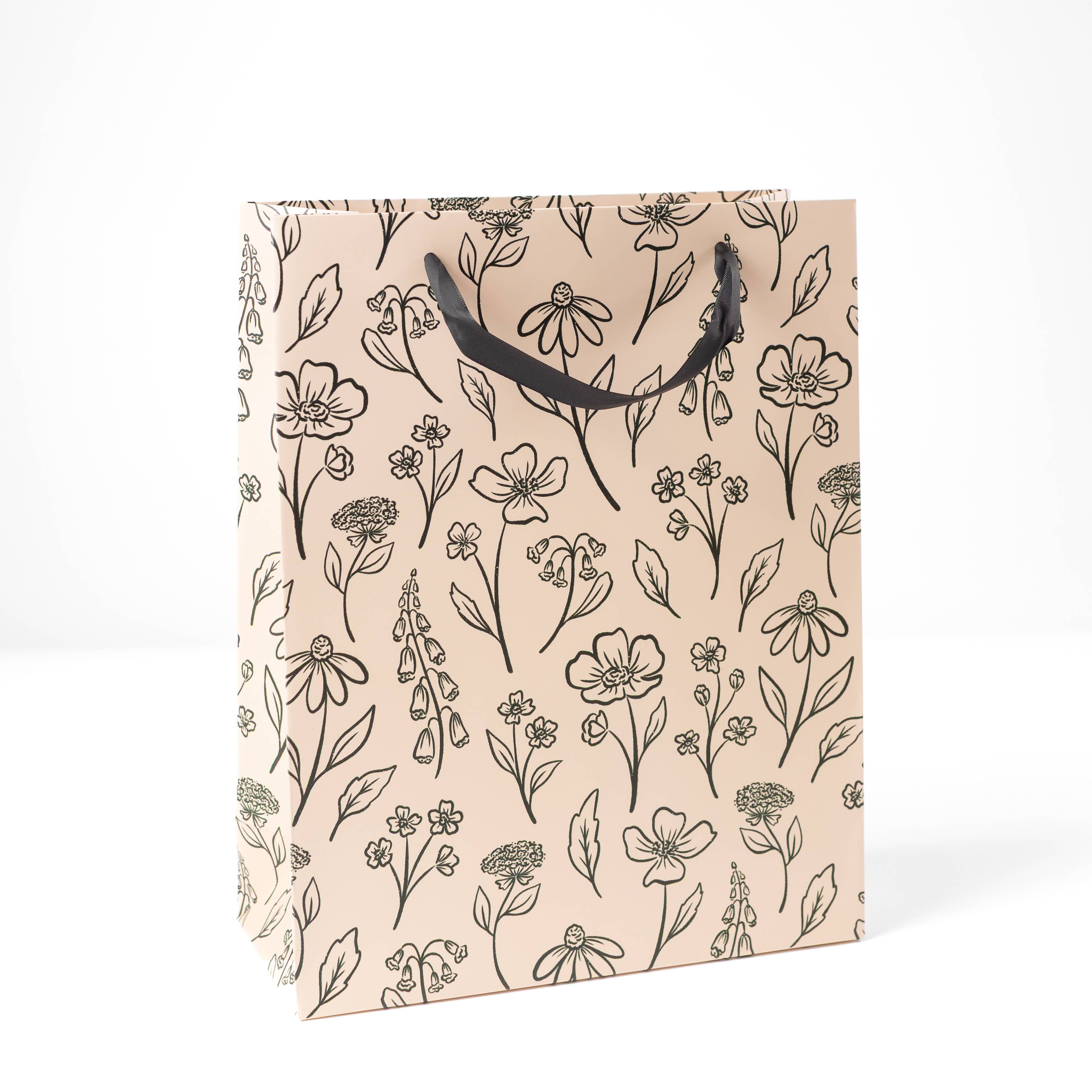 Elyse Breanne Design - Venta al por mayor Bolsas de celofán - Bolsa de regalo con diseño floral prensado1