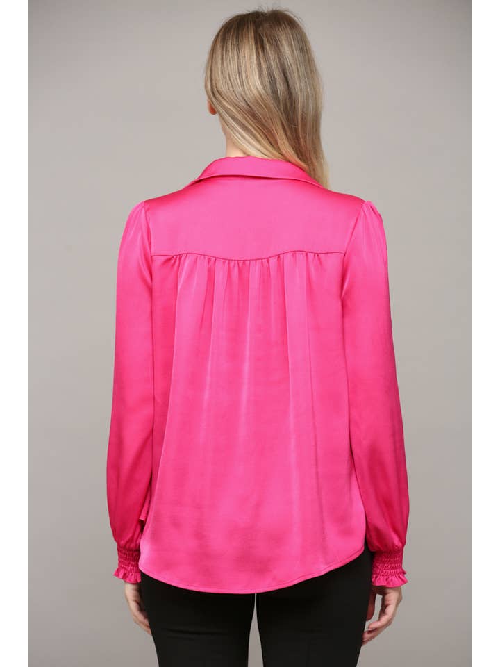 FATE - Wholesale Blouse - Women's - COWL NECK SATIN BLOUSE FT20008 - Glamorous Aesthetic