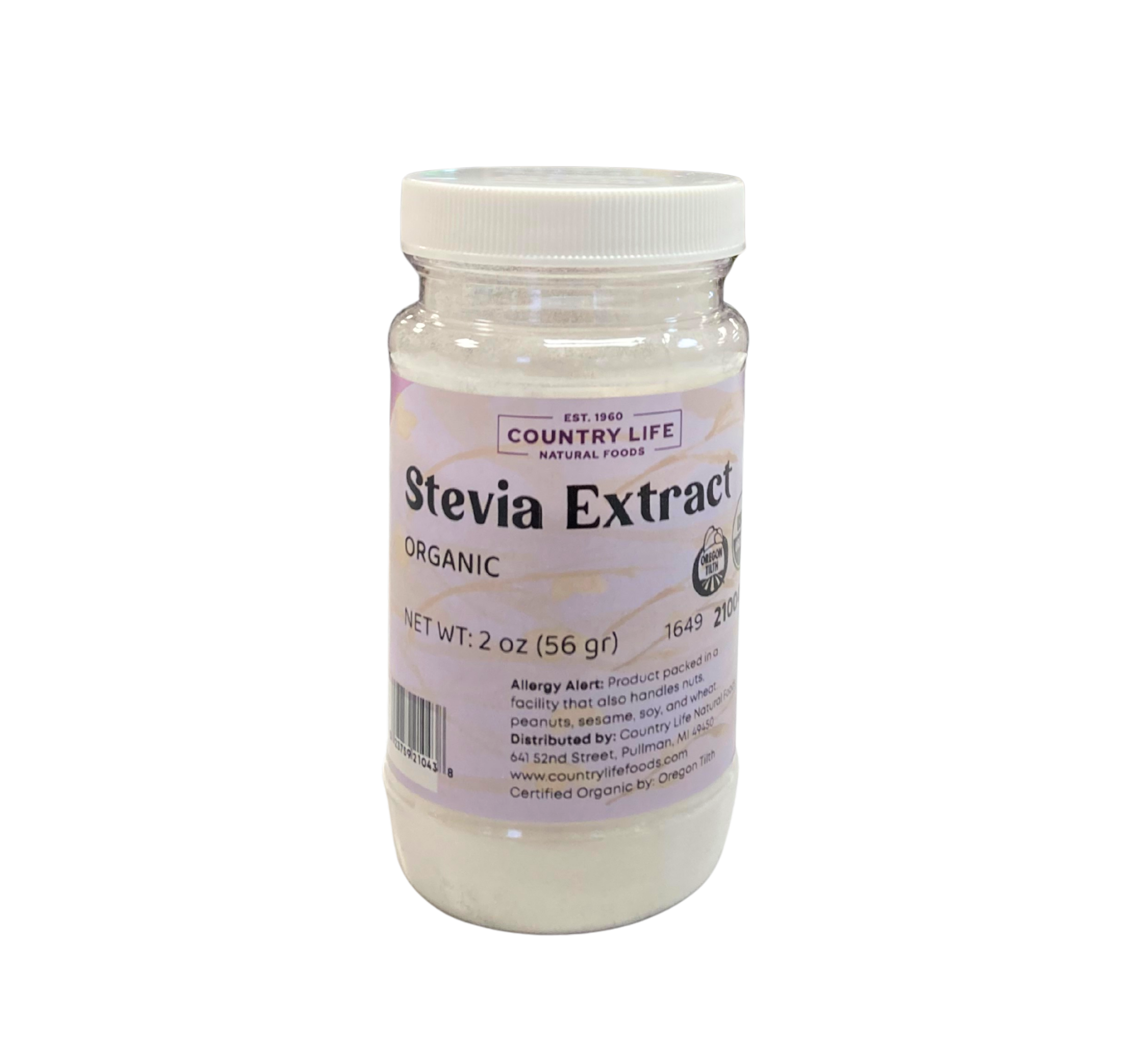 Country Life Natural Foods - Wholesale Sugar/Sweetener - Stevia Extract Powder, White, Organic0