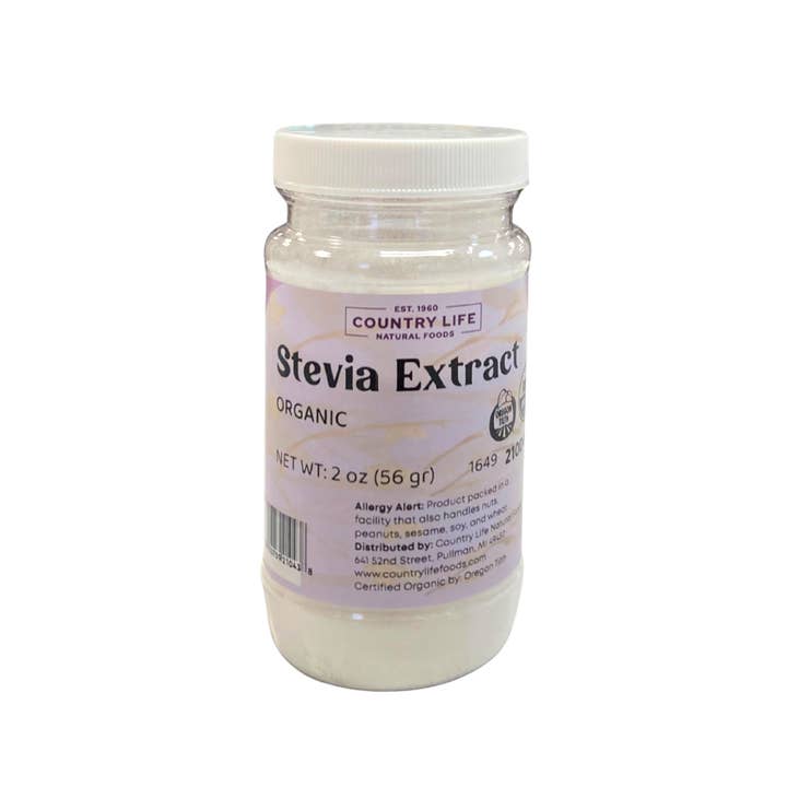 Country Life Natural Foods - Wholesale Sugar/Sweetener - Stevia Extract Powder, White, Organic