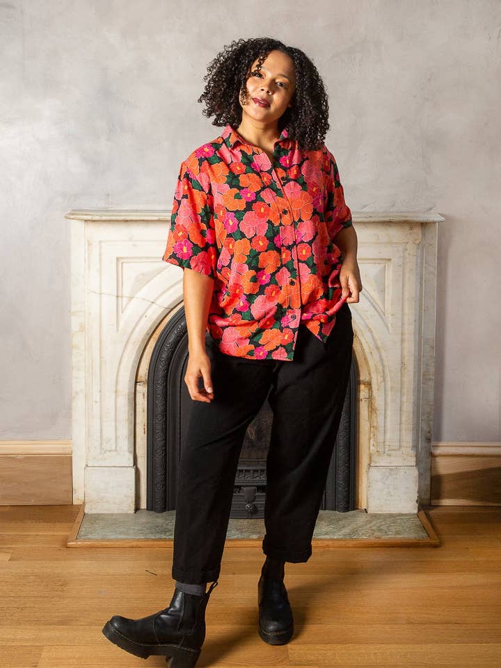 Ruby shirt met knoop sluiting voor wholesale door Mixed by Nasrin