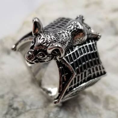 Halloween Goth Bat Ring for wholesale by The Pretty Jewellery