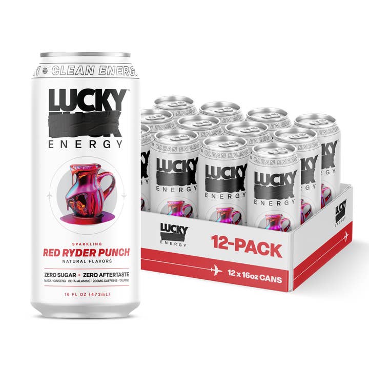 LUCKY ENERGY DRINK 12/16OZ RED RYDER PUNCH for wholesale by L&F Universal Goods