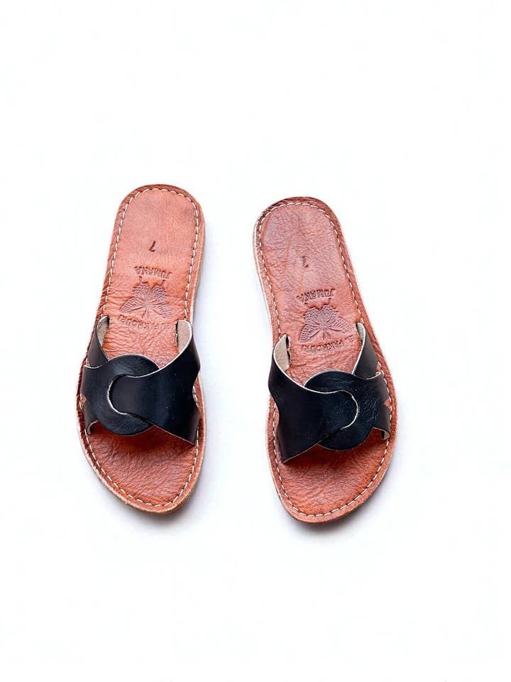 HandmadeBestSeller - Wholesale Sandals – Women's - Leather Slide Sandals – Handmade Moroccan Slippers2