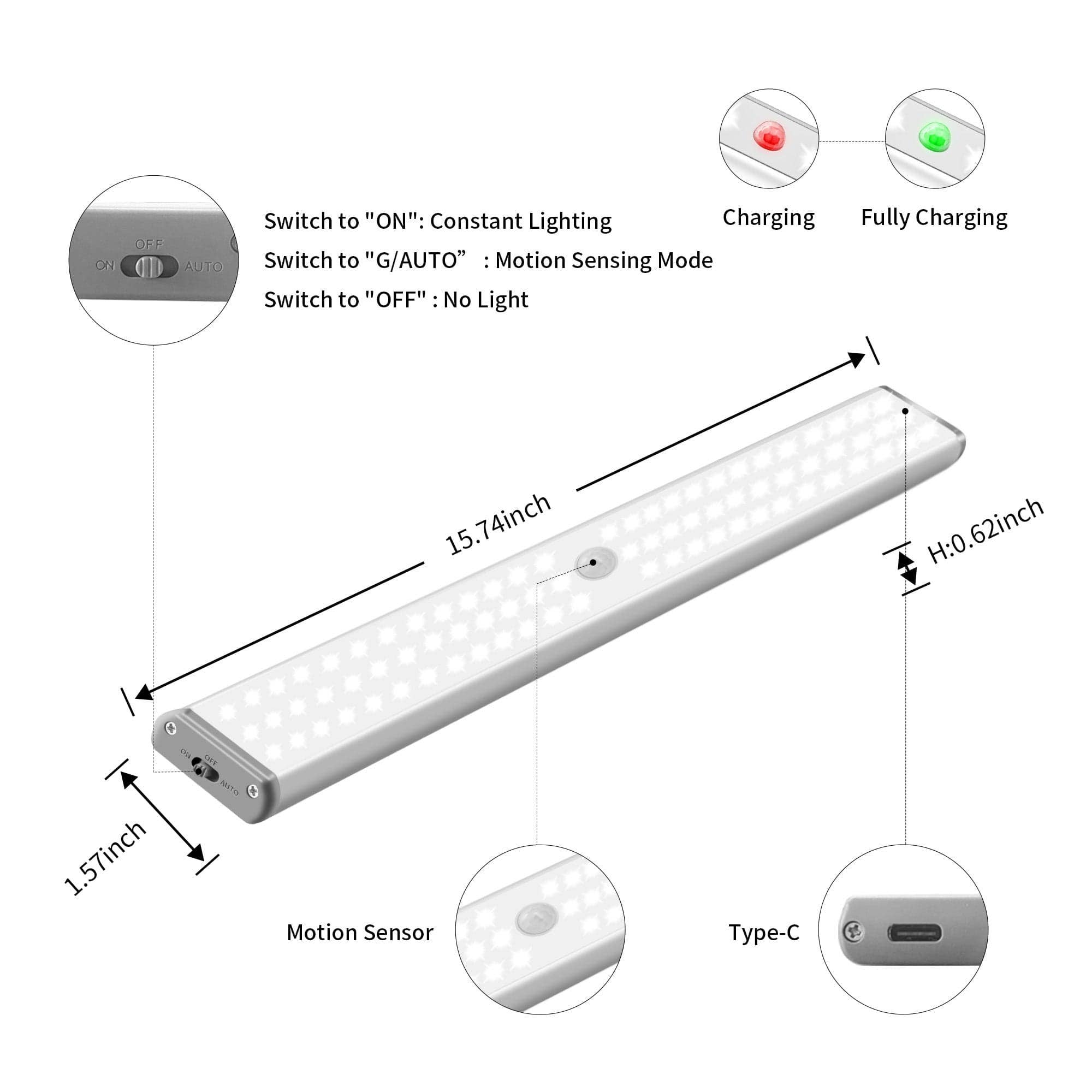 LEPOTEC INC - Wholesale Light Bulb/Puck - Lepotec 78 LED Wireless Under Cabinet Motion Sensor Lights - Quick & Easy Setup4