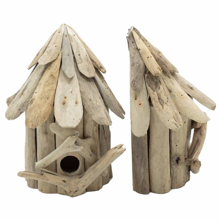 AWGifts Europe - Wholesale Bird House - 2xDriftwood Birdbox - Wallhanging1