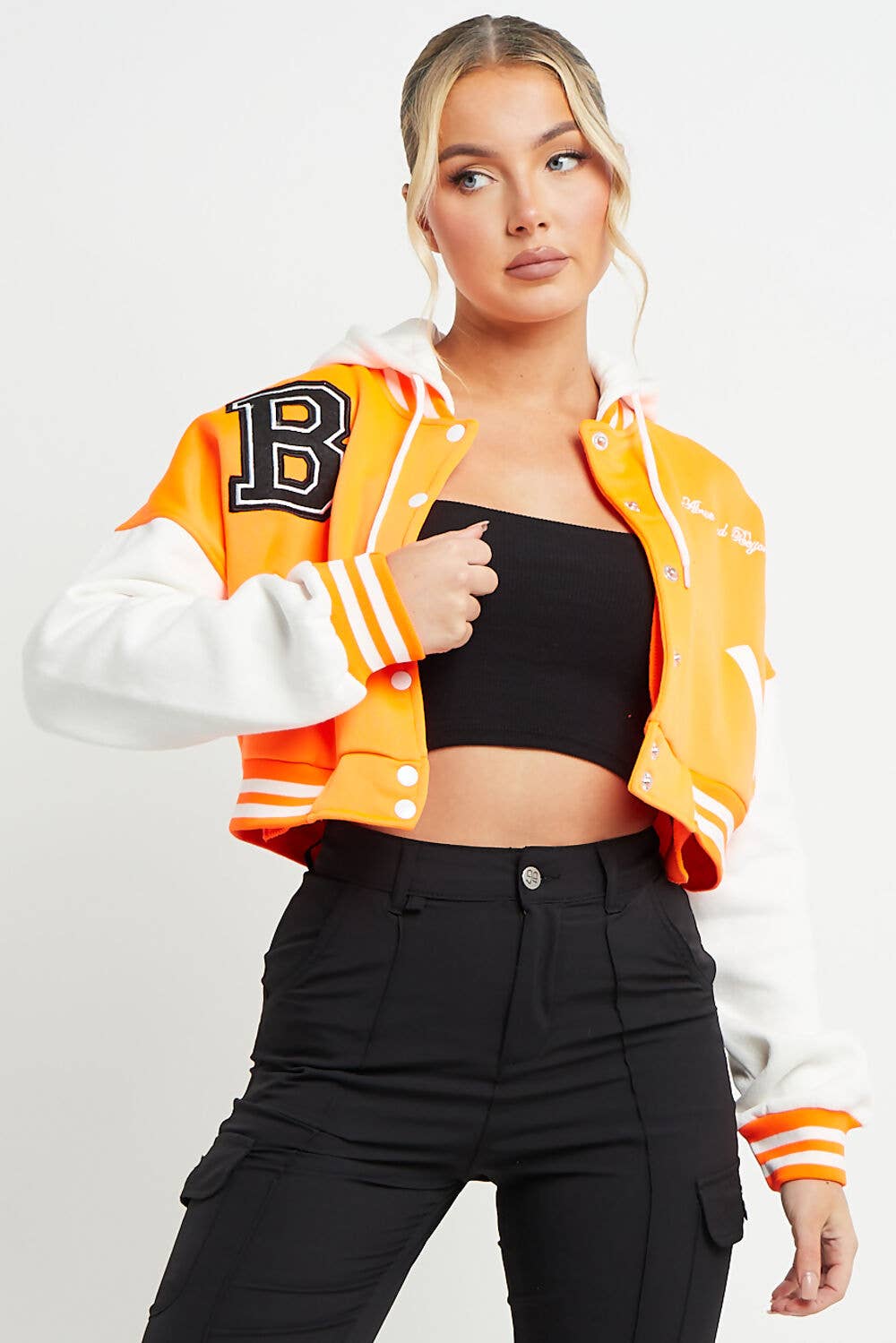 Veelkleurig Set van korte varsityjacks met capuchon voor groothandel op Faire