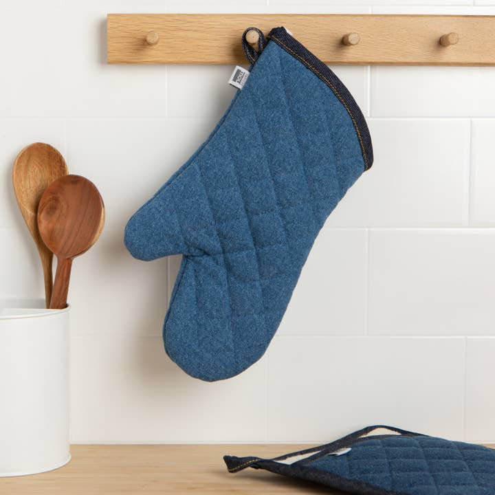 Now Designs by Danica - Wholesale Oven Mitt/Pot Holder - Superior Denim Stone Wash Oven Mitt