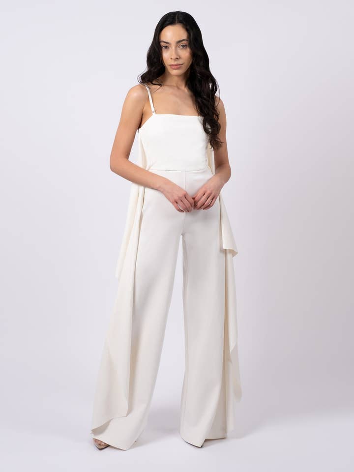 Cleo Jumpsuit - White for wholesale by AQ/AQ