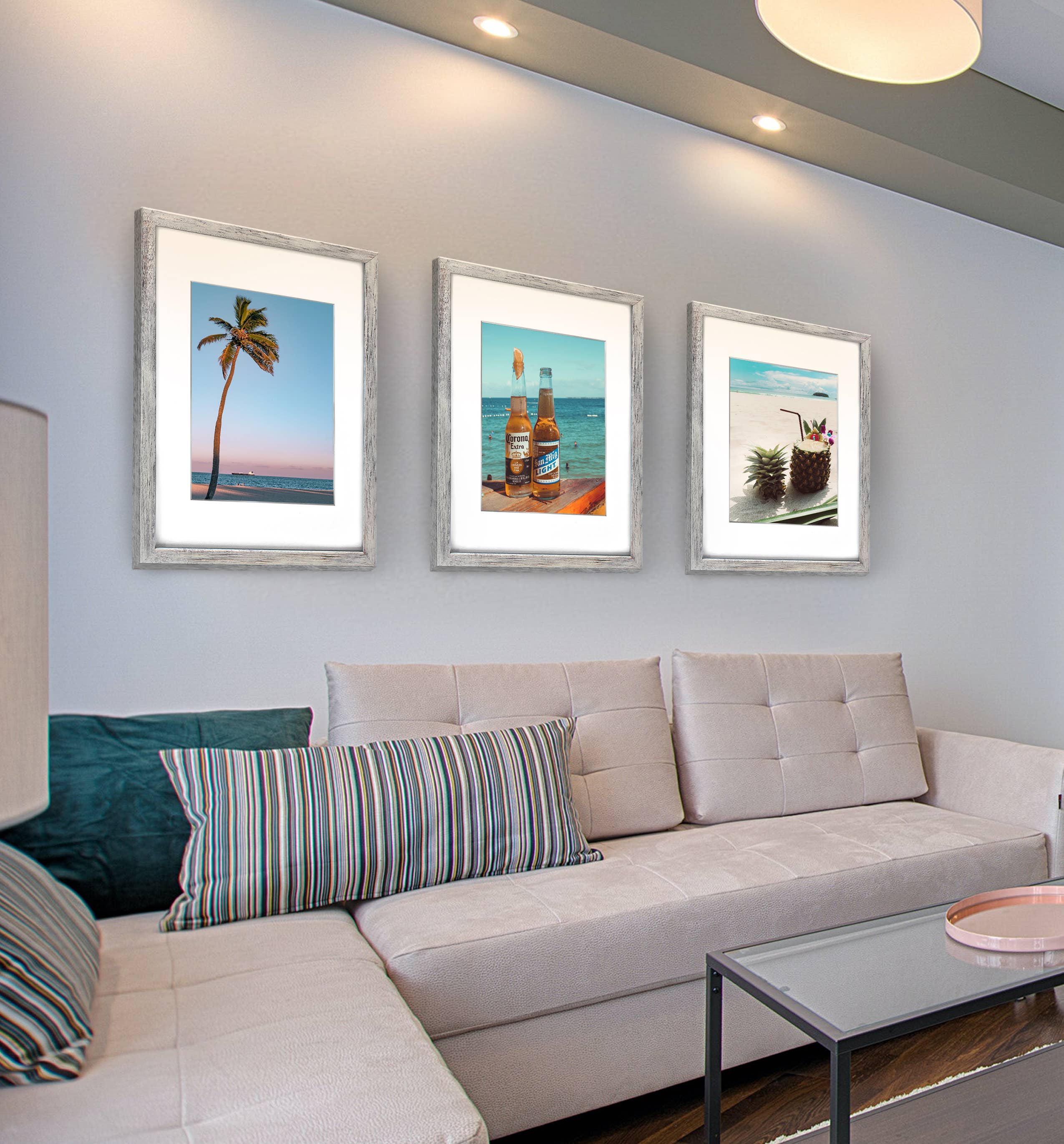 Cavepop - Wholesale Picture Frame - Wood Picture Frame Set of Five - (8" X 10" Mat; 11" X 14")1