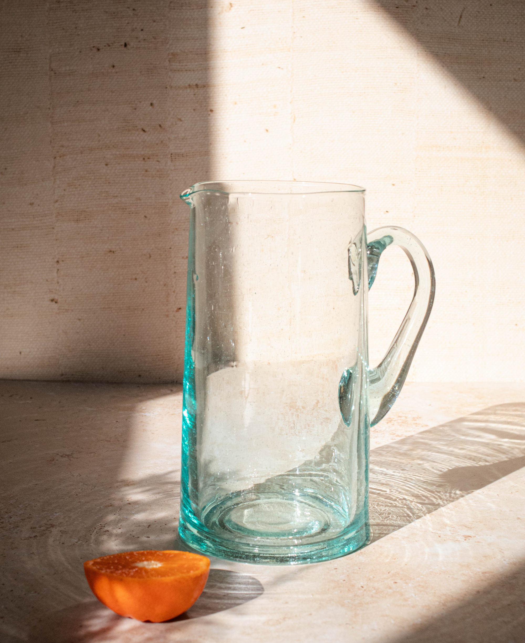Maison Berber - Wholesale Jug - Recycled Moroccan Glass Beldi Water Jug - Clear 0