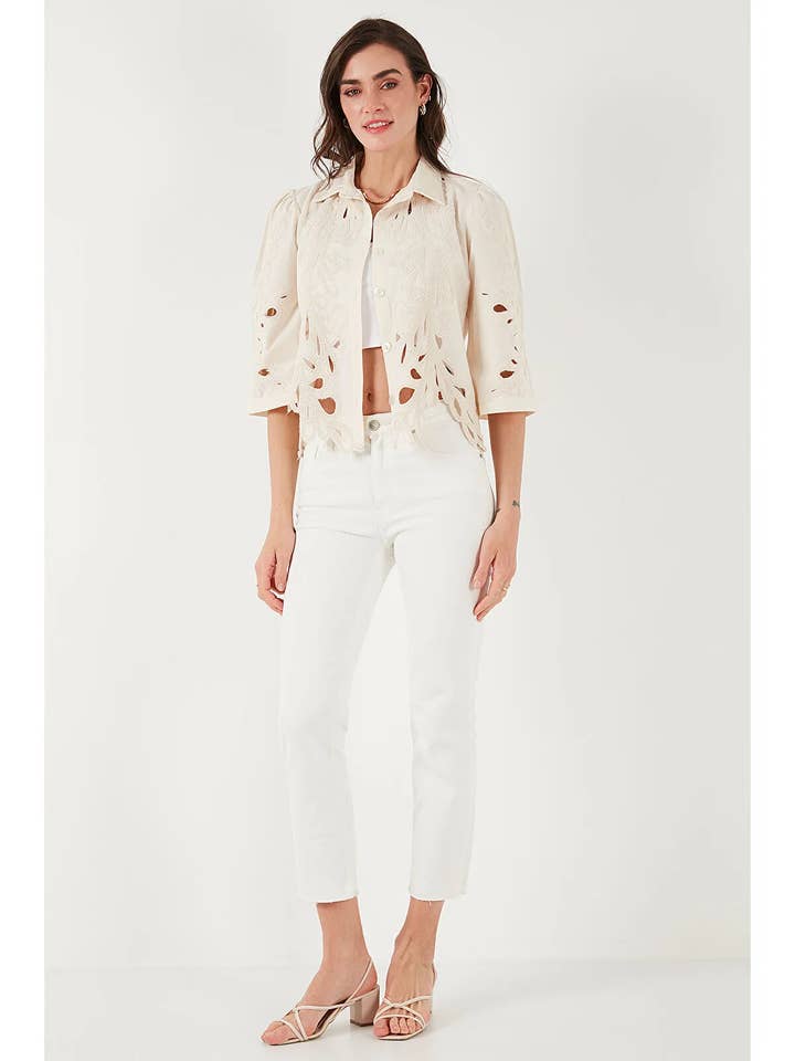 miglo - Wholesale Button Down Shirt - Women's - Embroidered Cotton Shirt – Wholesale Pack