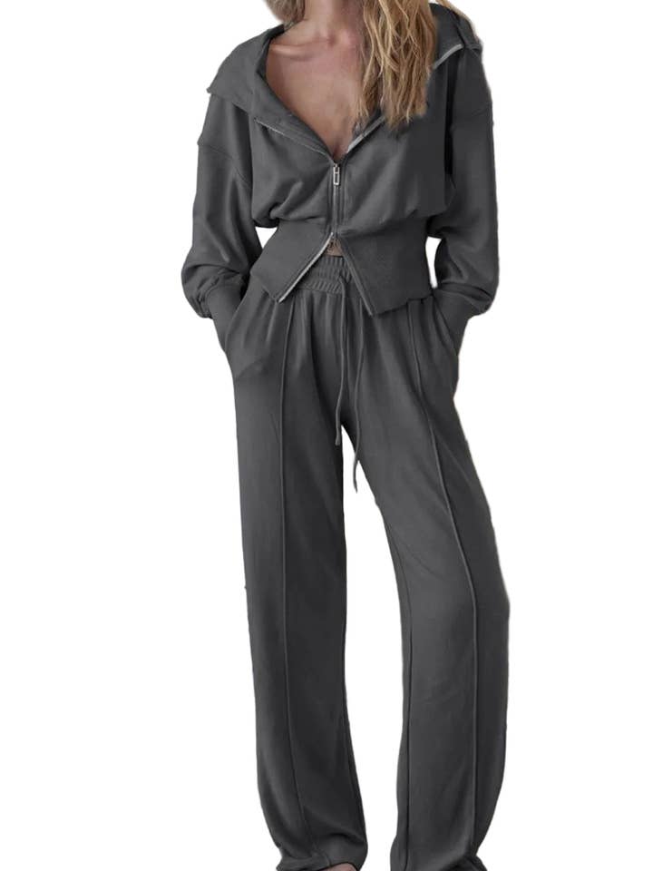 Zip-Up Hoodie and Pants Active Set for wholesale by Garden Naked