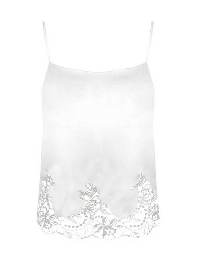 Signature Silk Camisole - White for wholesale by Fleur of England