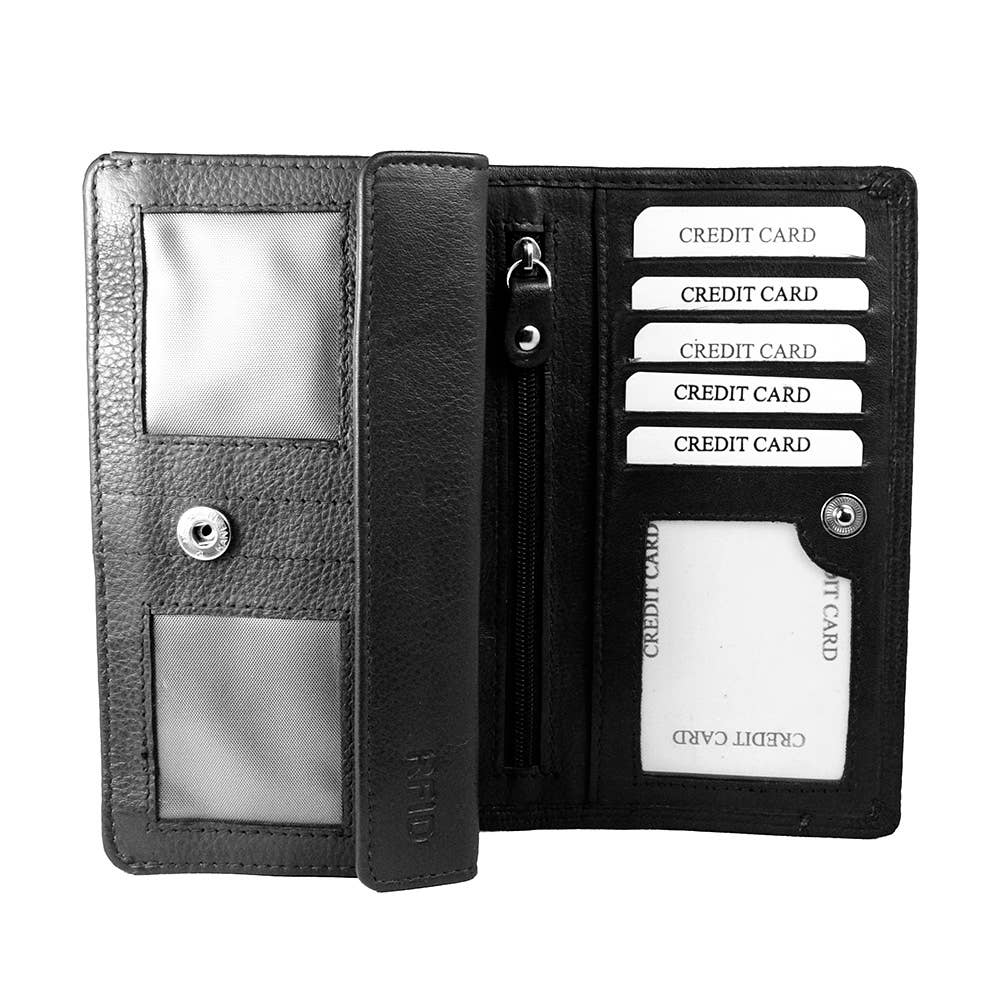 Arrigo - Wholesale Wallet - Women's - Wallet Leather Ladies RFID - Leather Woman Harmonica Wallet12