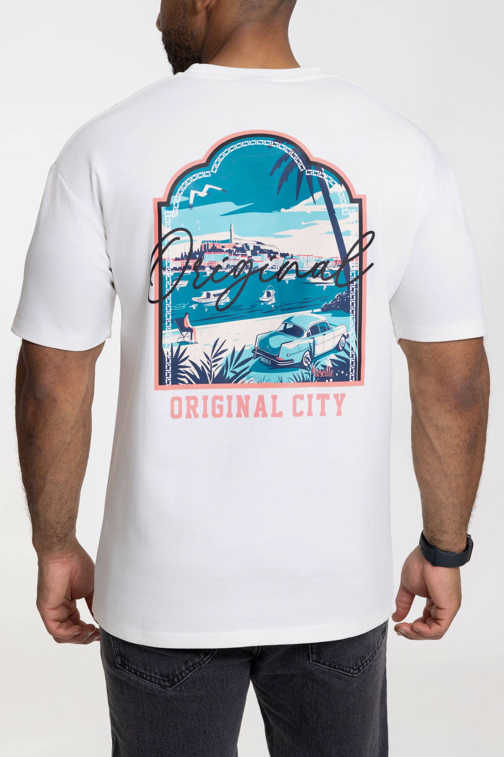 Zayne Paris - Wholesale Screen Printed T-Shirt - Men's - Men's oversized T-shirt with TX1215 pattern0