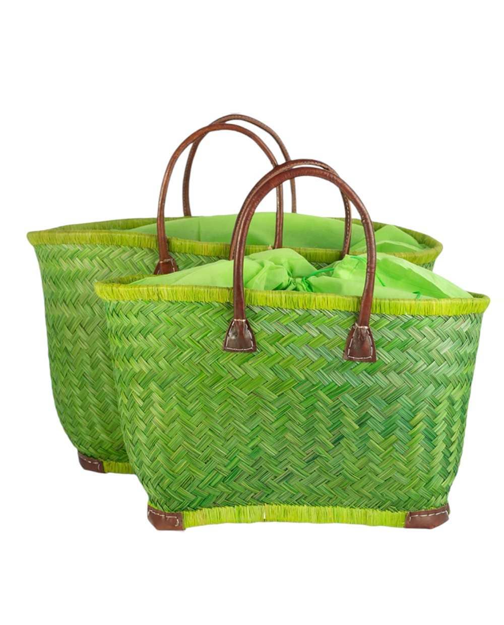 Kbas - Venta al por mayor Bolso con asas - Mujer - JUEGO DOS CAPAZOS ESPARTO, CIERRE SACO, COLOR NATURAL3