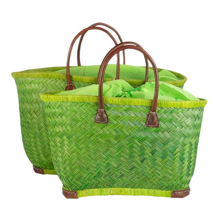 Kbas - Wholesale Top Handle Bag - Women's - SET OF TWO ESPARTO BASKETS, SACK CLOSURE, NATURAL COLOR3